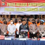 Polres Tubaba Gelar Press Release Hasil Ops Sikat Krakatau 2022.