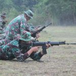 Kodim 0426 Tuba Gelar Latihan Menembak triwulan ll Dilapangan Tembak Bumi Perkemahan Saka Wira