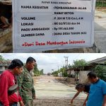 Pemerintah Desa Mekar Jaya Bangun Rabat Beton Sesuai Prosedur.