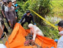 Polisi Evakuasi dan Olah TKP Penemuan Mayat Berjenis Kelamin Perempuan.