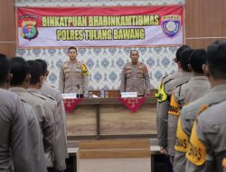 Polres Tulang Bawang Gelar Binkatpuan Bhabinkamtibmas, Kompol Kasyfi Sampaikan Pesan Penting.